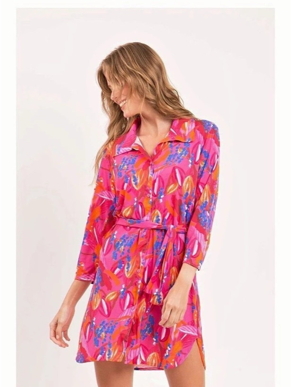 Rixo Flavors Chemise Mini Shirt Dress